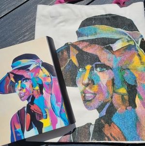 Canvas Tote & Decorative Storage Faux Book~ Artist Judy Mintze ~ NWT